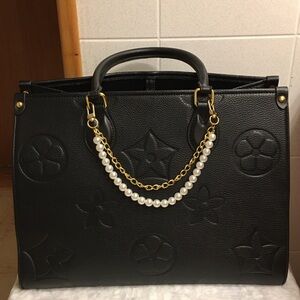 Mila Kate Top Handle Black Handbag Tote